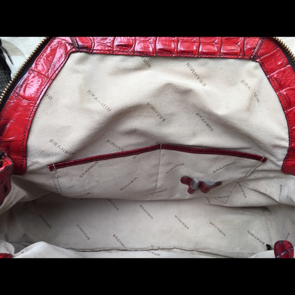 💋💋🌹RARE RUBY TRI TEXTURE💋🌹BRAHMIN SARA ROSE - Picture 7 of 8